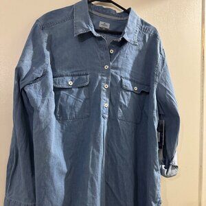 Ridgecut Denim 2X Long sleeve Collared Shirt